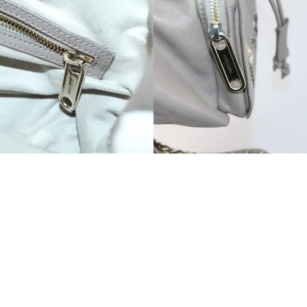 Jimmy Choo Leather Studs Backpack Beige